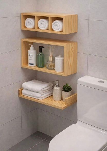 Set de Repisas Flotantes Organizadoras para Baño (3 Piezas)