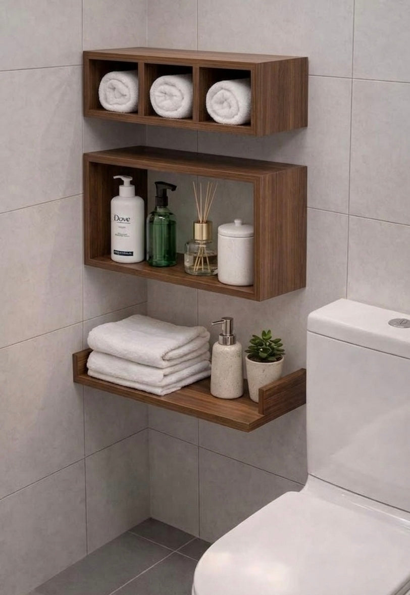 Set de Repisas Flotantes Organizadoras para Baño (3 Piezas)