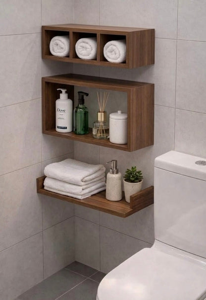 Set de Repisas Flotantes Organizadoras para Baño (3 Piezas)