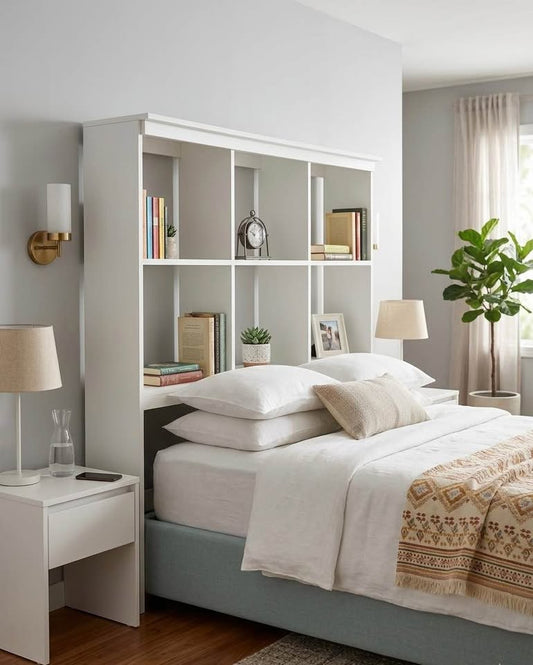 Cabecero Organizador de Cama Estilo Librero