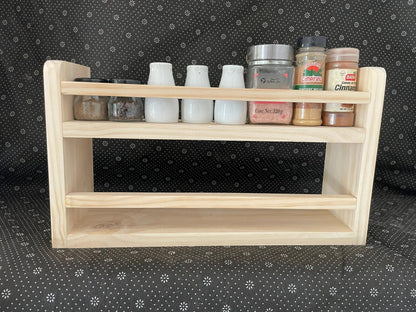 Especiero Organizador de Madera de 2 Niveles