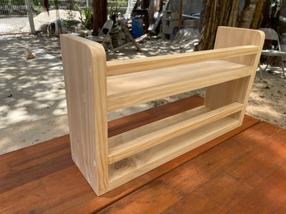Especiero Organizador de Madera de 2 Niveles